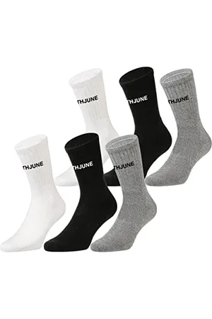 Sixth June Unisex M22702aac CHAUSSETTES SECHSTER Juni-Lot DE 6, Noir/GRIS/Blanc-6 PAIRES, 39-42