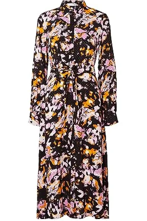 SELECTED Damen SLFIRENE LS Ankle AOP Shirt Dress NOOS Kleid, , 36