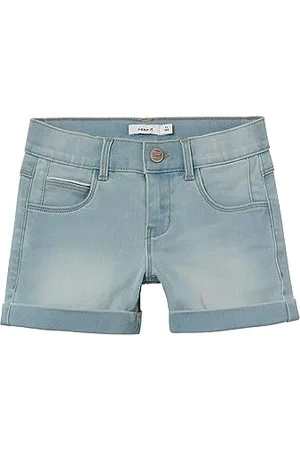 NAME IT Mädchen Nkfsalli Slim Dnm Shorts 6470-tx Noos, , 104