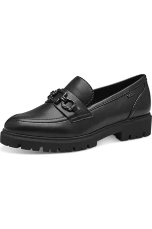 QS by s.Oliver Damen Loafer mit Dicker Sohle Vegan, (Black), 41 EU