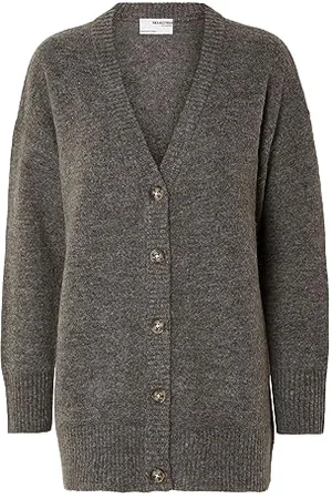 SELECTED Slfmaline Ls Knit Long Cardigan Noos
