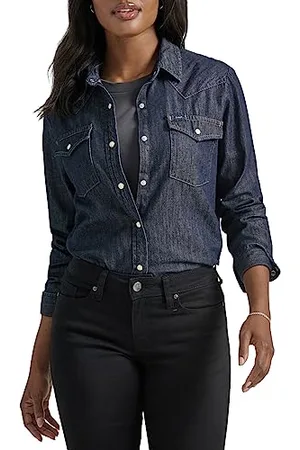 Lee Damen Legendary Slim Fit Western Snap Shirt, , X-Groß