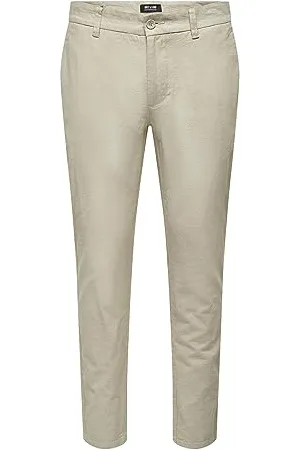 Only & Sons Herren O&S Business Chino Stoffhose Bequeme Trousers Casual Pants aus Baumwolle & Leinen ONSMARK
