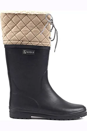 Aigle Damen Polka Giboulée Gummistiefel Blau (Marine / Beige 4) 35 EU