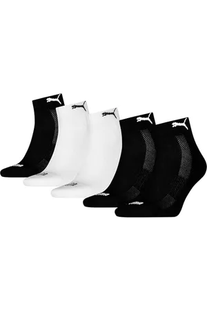 PUMA Unisex Cushioned (5 Pack) Quarter, Black/White-New, 35/38 (5er Pack)