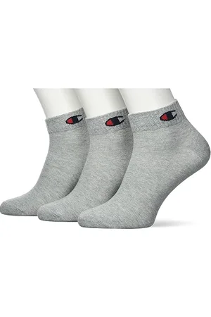 Champion Unisex Core Socks 3PP Quarter Freizeitsocken, Grigio Melange Chiaro & Blu