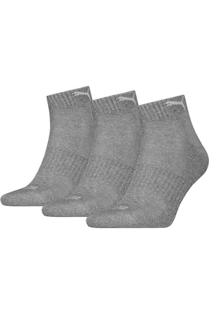 PUMA Unisex Quarter Sock, Middle Grey Melange, 43/46 (3er Pack)