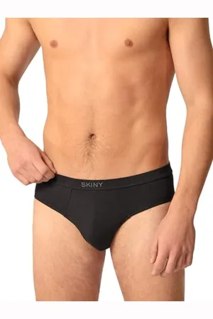 Skiny Herren Cotton Fresh 080980 Slip, Black, L