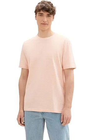 TOM TAILOR Herren T-Shirt mit Streifen-Muster, , XL
