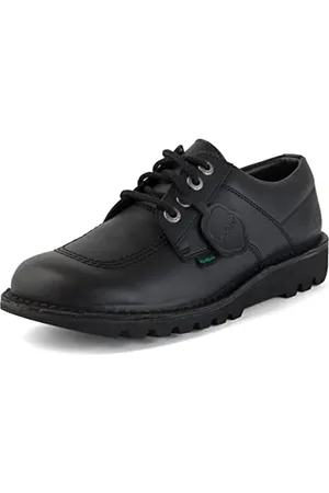 Kickers Unisex Kick Lo Vegan Synthetic Derby Schnürhalbschuhe, Black, 38 EU