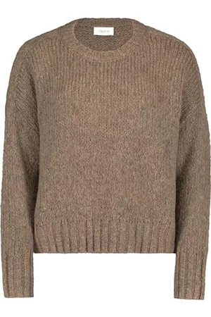 Cartoon Damen Basic-Pullover mit Rundhalsausschnitt Hellbraun,40
