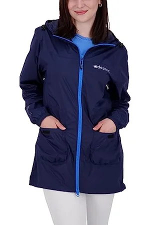 DEPROC-Active Deproc Active Damen Regenmantel Mit Kapuze Wasserdicht Wetterfest Windbreaker Übergangsjacke Lynn Women Regenjacke, , 40 EU