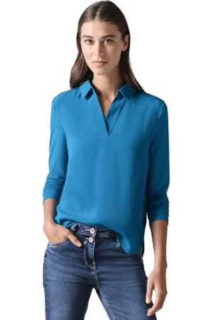 CECIL Bluse mit Jersey-Arm