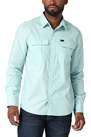 Lee Herren Working West Relaxed Fit Long Sve Shirt Hemd mit Button-Down-Kragen, , Mittel