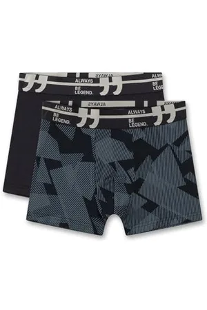 Sanetta Jungen-Hipshorts (Doppelpack) Dunkelgrau | Hochwertige und nachhaltige Unterhose für Jungen aus Baumwolle. Inhalt: 2er Set Unterwäsche für Jungen 140