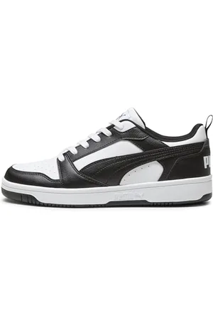 PUMA Rebound V6 Low Unisex Sneaker , White Black White, 46 EU