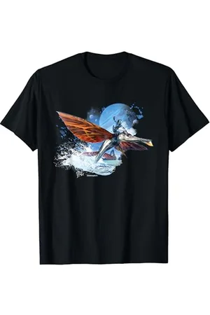 Avatar : The Way of Water Jake Sully Riding Skimwing Painted T-Shirt