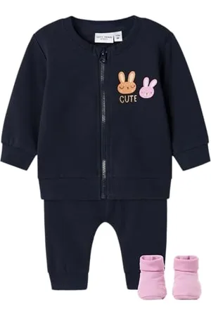 NAME IT Baby-Mädchen Nbfvrillie Sweat Cardigan Box Set W Slip Track Suit, , 62