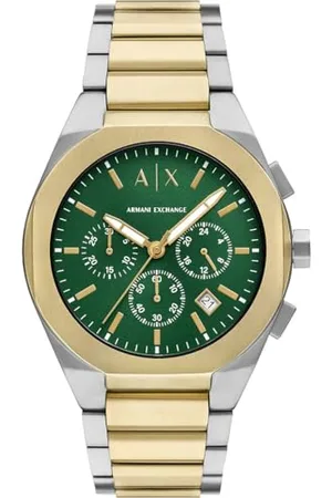 Armani Exchange Watch for Men, Automatic Movement and 46mm Case Size with Stainless Steel, Leather or Silicone Strap