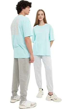 Trendyol Herren Blue Unisex Relaxation T Shirt, , M EU