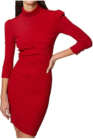 Morgan Damen Trico Kleid mit Langen Ärmeln, 212 rmto Robe, , Small