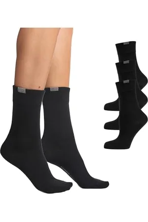 Nur Die 3er Pack Passt Perfekt Socken atmungsaktive Baumwolle einfarbig Komfortbund ohne drückende Naht Damen