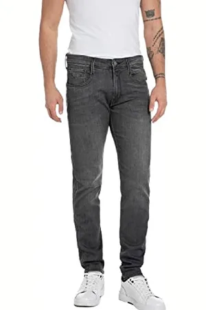 Replay Herren Jeans Anbass Slim-Fit, (Grau), 28W / 34L