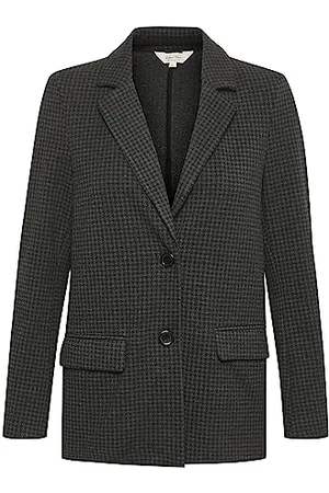 Part Two Damen Einreiher Notch Revers Stofftaschen Blazer, , 40