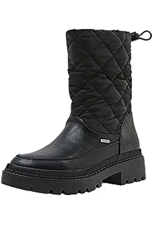 ESPRIT Kuscheliger Damen Halblange Stiefel, 001/BLACK, 41 EU