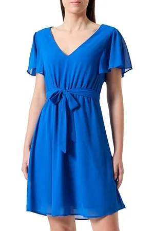 VILA VIMICADA V-Neck S/S Short Dress/DC/SU/4