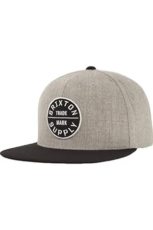 Brixton Herren Oath Iii Snapback Baseball Cap, LIGHT HEATHER GREY/BLACK, Einheitsgröße EU