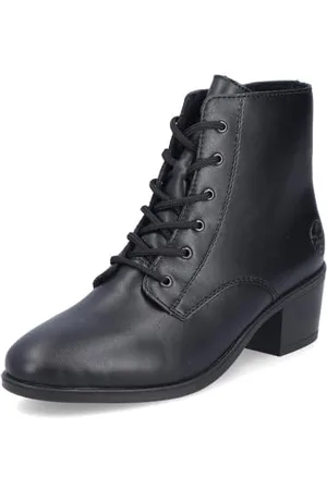 Rieker Damen Schnürstiefeletten 73930, Frauen Stiefeletten,schnürboots,reißverschluss,Boots,Stiefel,Bootee,Booties,schwarz (00),40 EU / 6.5 UK