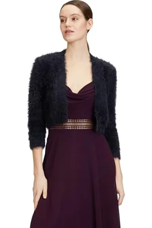 Vera Mont Damen Strickbolero mit Struktur Night Sky,32