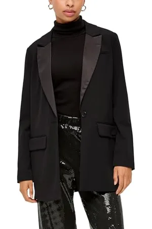 QS by s.Oliver Blazer mit Satin-Kragen Damen, , 40