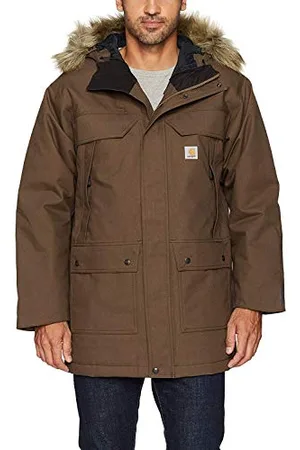 Carhartt Herren Quick Duck Sawtooth Parka COAT, Dark Canyon Brown, L