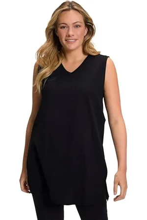 Ulla Popken Damen, große Größen, Basic-V-Top