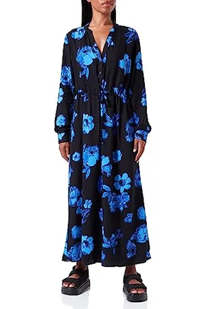 SELECTED Damen SLFKATRINA LS AOP Ankle Dress NOOS Kleid, , 34
