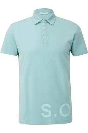 QS by s.Oliver Poloshirt mit Label Print