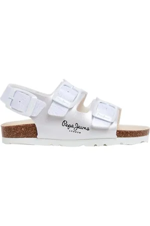 Pepe Jeans Mädchen Oban Bay Gk Sandale, Weiß (Off White), 13