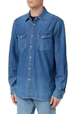 Mustang Herren Style Clemens DNM Shirt Klassisches Hemd, , S