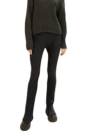 TOM TAILOR Damen Schlaghose mit Rippstruktur 1034540, , M