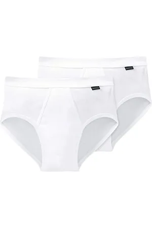 Schiesser Herren 2 Pack Sportslip Mit Eingriff - Essential Doppelripp Slip, , 7 EU