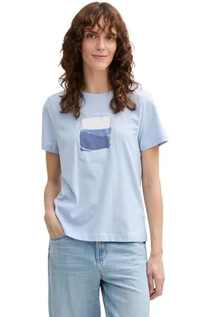 TOM TAILOR Damen T-Shirt aus Bio-Baumwolle mit Print, , XS
