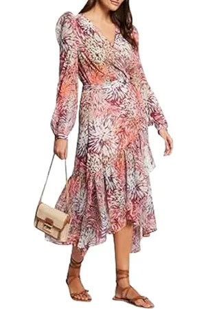 Morgan Midi-Wickelkleid mit Druck 36