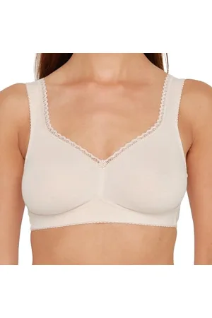 Susa Baumwoll BH Damen ohne Bügel Organic Cotton, Damen-BHS mit vorgeformten Cups, Optimaler Halt, Gepolsterte Träger