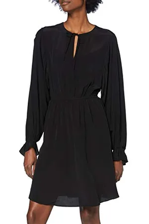 SELECTED Damen SLFRIYANKA-Vienna LS Short Dress B Kleid, Black, 38