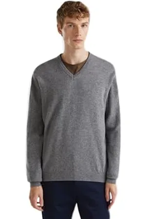 Benetton Herren V Neck Sweater Trikot V-Ausschnitt M/L 1002u4407 Pullover, , M, M
