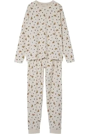 NAME IT Damen NWOVISMAS LS NIGHTSET R1 Women Schlafanzug, , 38