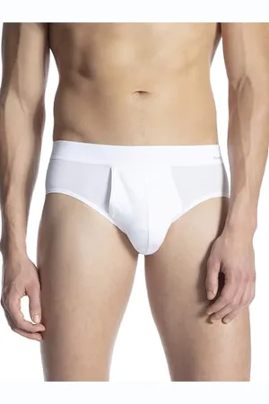 Calida Cotton Code Slip, Komfortbund mit Eingriff Herren, mit überzogenem Bund