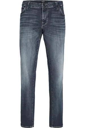 JACK & JONES Herren Jjitim Jjicon Jj 057 50sps Plus Noos Slim Jeans,Blue Denim,50W / 32L